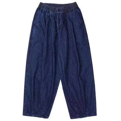 Elastic Waist Straight Loose Jeans N0459