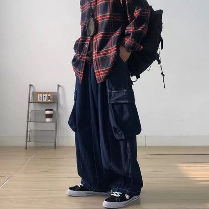 Multi-pocket Wide-leg Jeans N0461