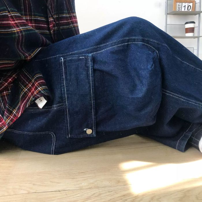 Multi-pocket Wide-leg Jeans N0461