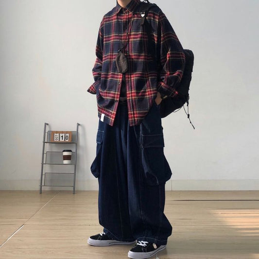 Multi-pocket Wide-leg Jeans N0461