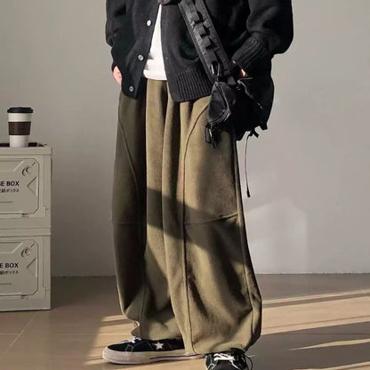 Polar Fleece Wide Leg Cuff Pants N0463