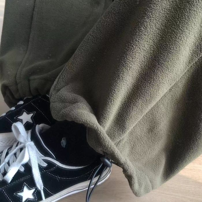 Polar Fleece Wide Leg Cuff Pants N0463