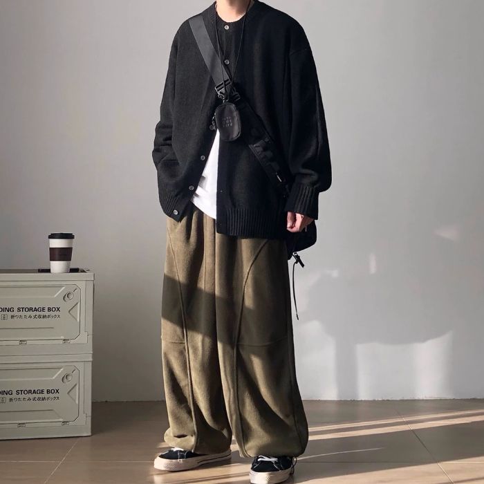 Polar Fleece Wide Leg Cuff Pants N0463