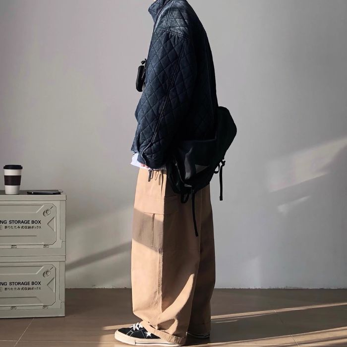 Denim Stand Collar Diamond Jacket N0467