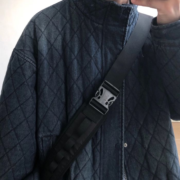 Denim Stand Collar Diamond Jacket N0467