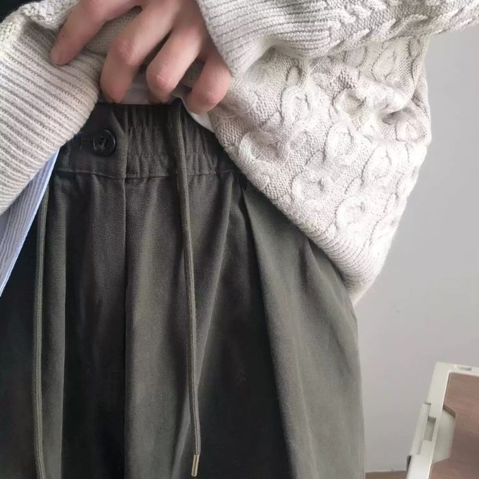 Solid Color Loose Wide-leg Pants N0475