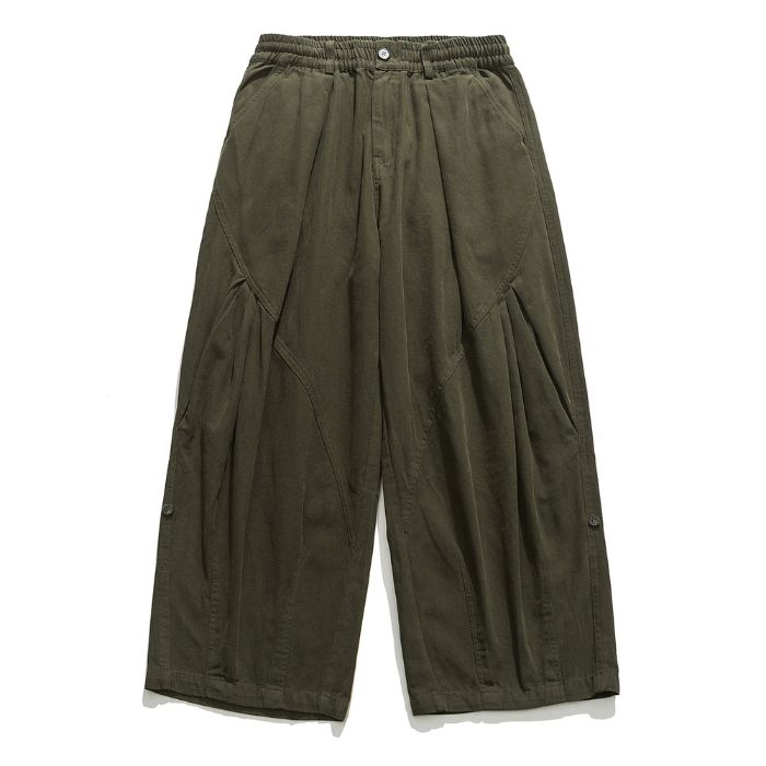 Solid Color Loose Wide-leg Pants N0475