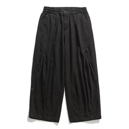 Solid Color Loose Wide-leg Pants N0475