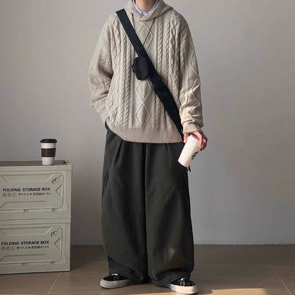 Solid Color Loose Wide-leg Pants N0475