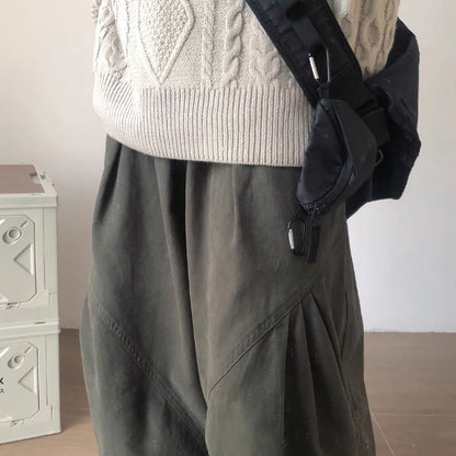 Solid Color Loose Wide-leg Pants N0475