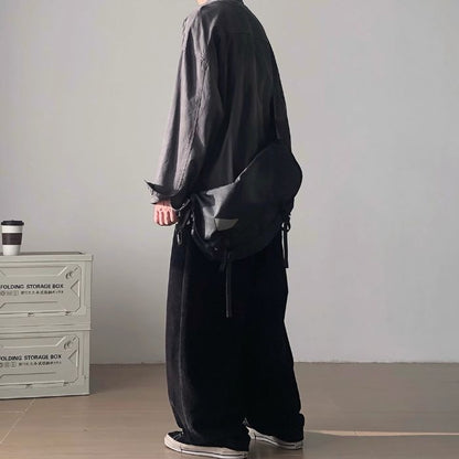 Drape Loose Corduroy Pants N0476