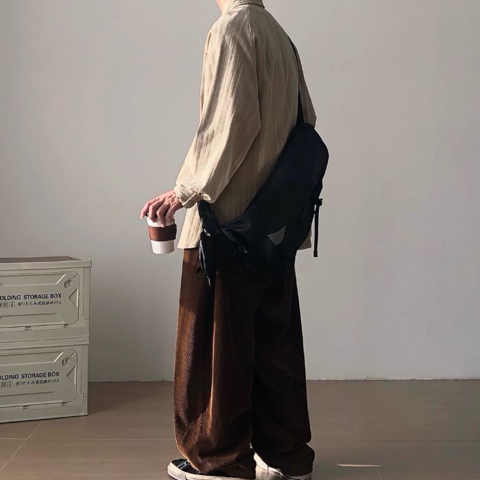 Corduroy Striped Long Shirt N0477