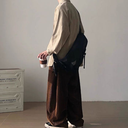 Corduroy Striped Long Shirt N0477