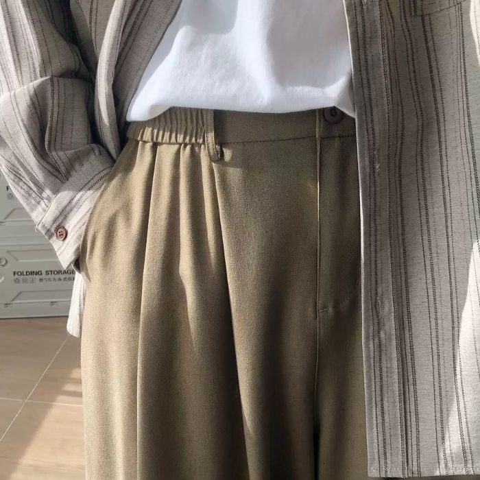 Straight Loose Drape Pants N0479