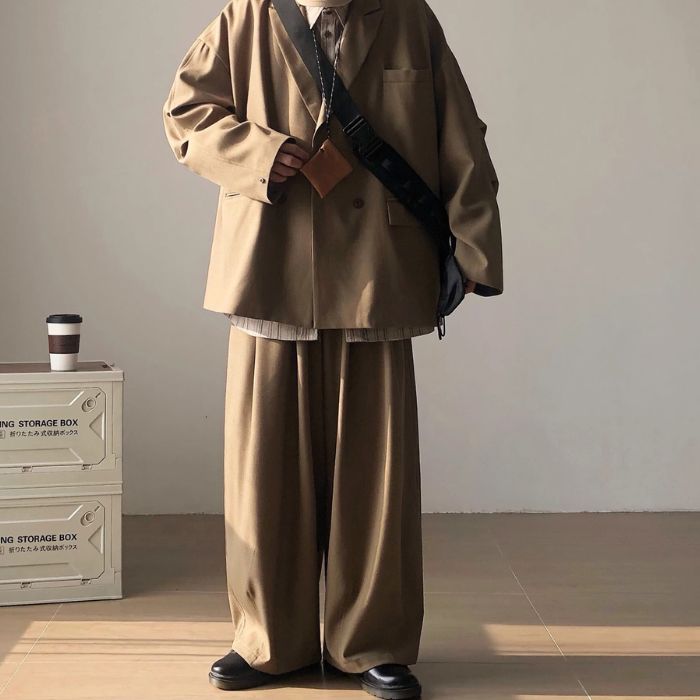 Straight Loose Drape Pants N0479