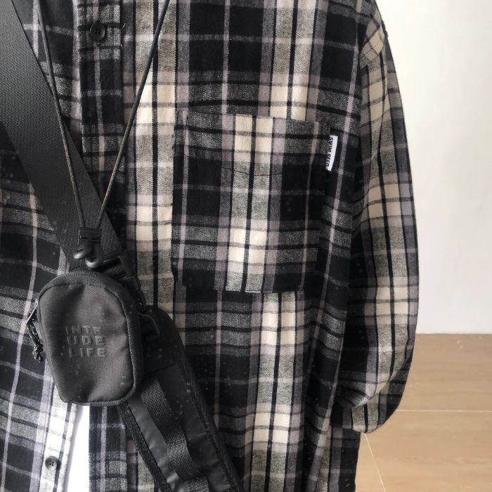 Loose Plaid Long Sleeves Shirt N0480