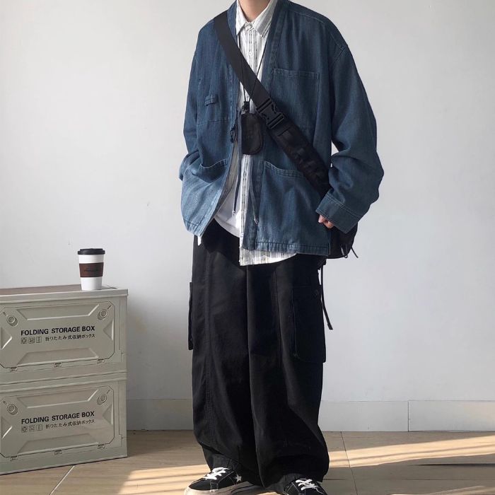 Denim Robe Style Jacket N0485