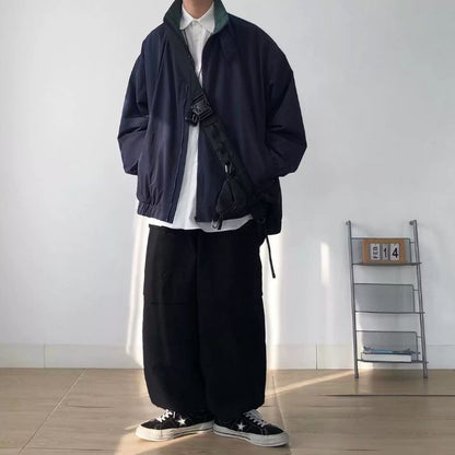 Stand-up Collar Casual Loose Jacket N0495