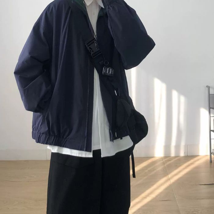 Stand-up Collar Casual Loose Jacket N0495