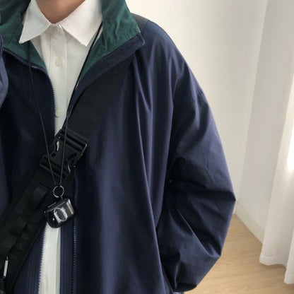 Stand-up Collar Casual Loose Jacket N0495