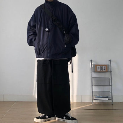 Stand-up Collar Casual Loose Jacket N0495