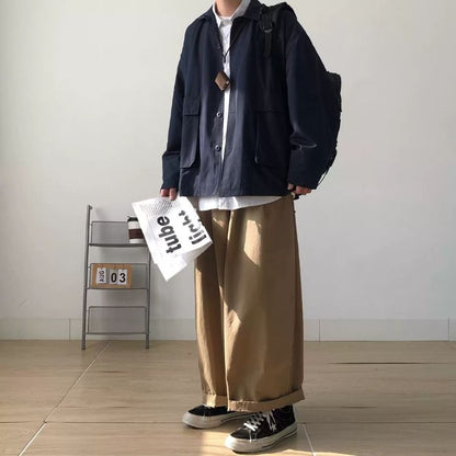 Solid Color Casual Loose Jacket N0496