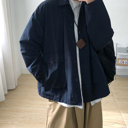 Solid Color Casual Loose Jacket N0496