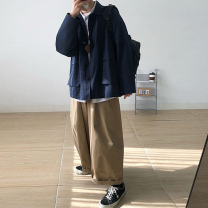 Solid Color Casual Loose Jacket N0496