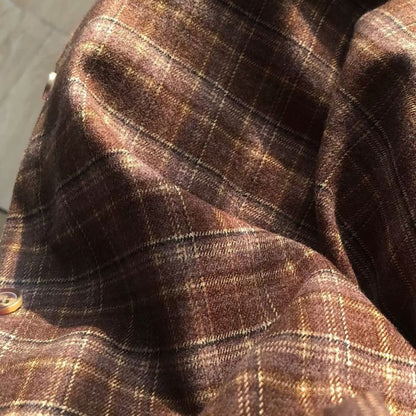 Casual Loose Plaid Shirt N0502