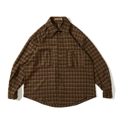 Casual Loose Plaid Shirt N0502