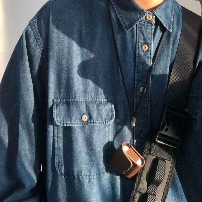 Denim Loose Long Sleeve Shirt N0504