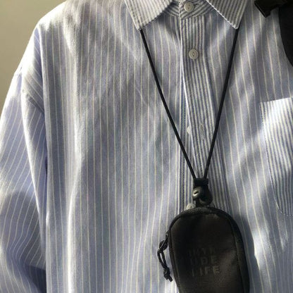 Striped Loose Long Sleeve Shirt N0505