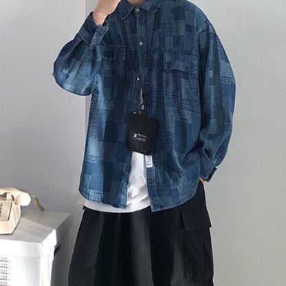 Denim Loose Long Sleeve Shirt N0506