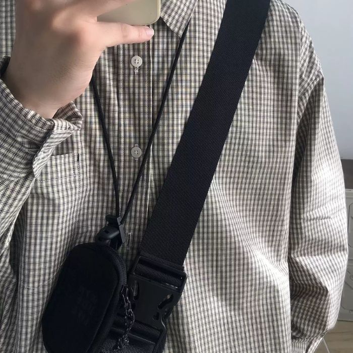 Plaid Loose Long Sleeve Shirt N0510