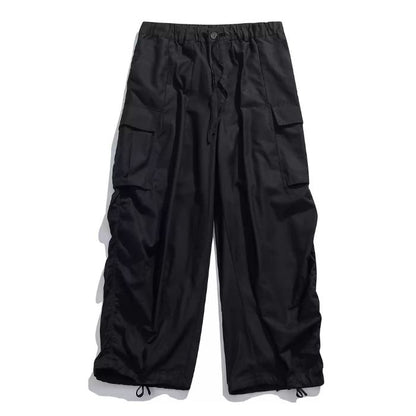 Cuffed Casual Wide Leg Long Pants N0521