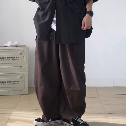 Cuffed Casual Wide Leg Long Pants N0521