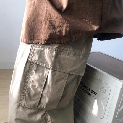 Cuffed Casual Wide Leg Long Pants N0521