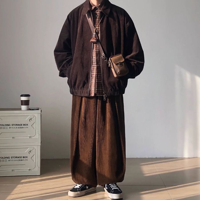 Lapel Loose Corduroy Jacket N0522