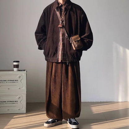 Lapel Loose Corduroy Jacket N0522