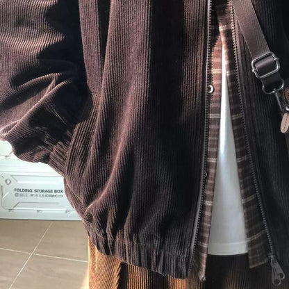 Lapel Loose Corduroy Jacket N0522