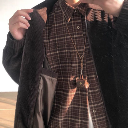 Lapel Loose Corduroy Jacket N0522