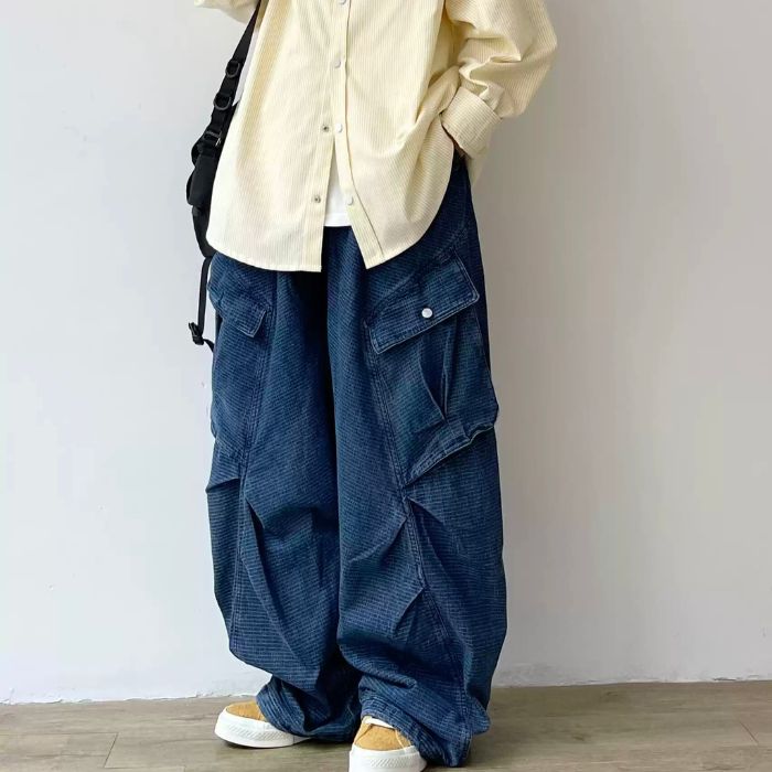 Loose Wide-leg Straight Pants N0524