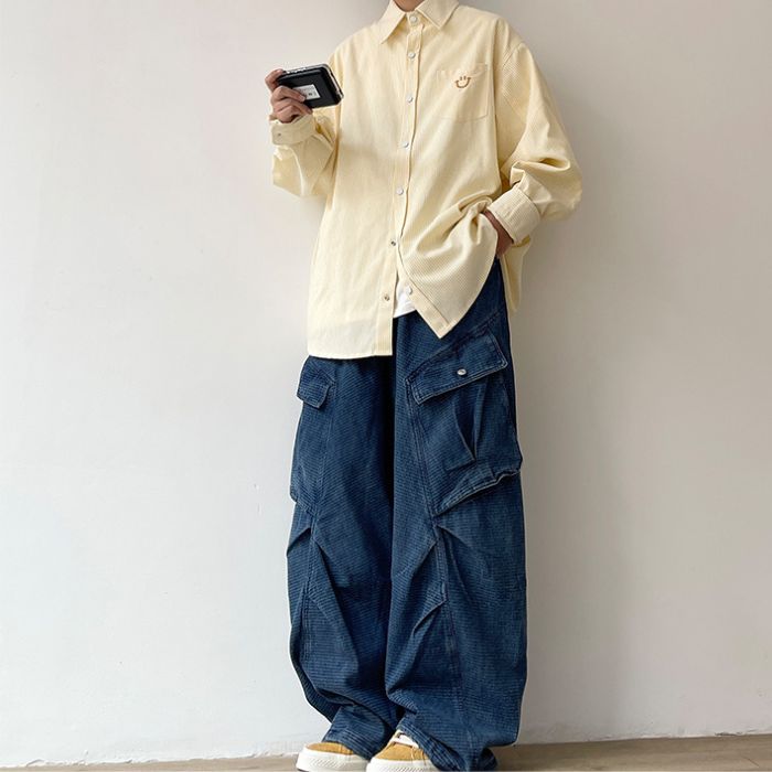 Loose Wide-leg Straight Pants N0524