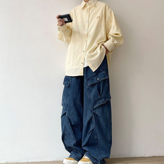 Loose Wide-leg Straight Pants N0524