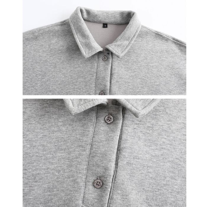 Loose Solid Color Heavy Polo N0531