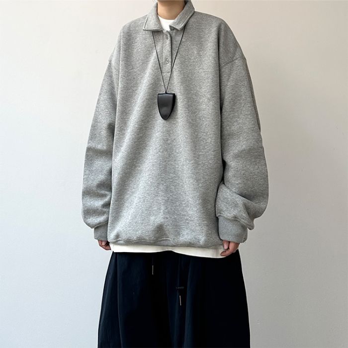 Loose Solid Color Heavy Polo N0531