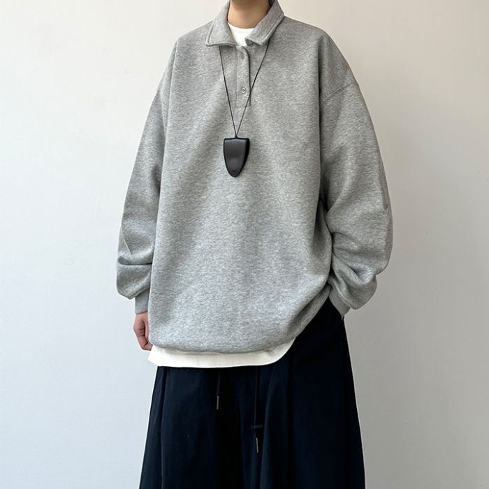 Loose Solid Color Heavy Polo N0531