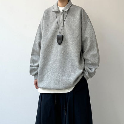 Loose Solid Color Heavy Polo N0531