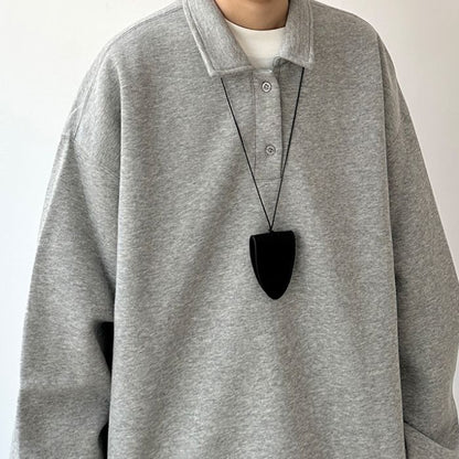 Loose Solid Color Heavy Polo N0531