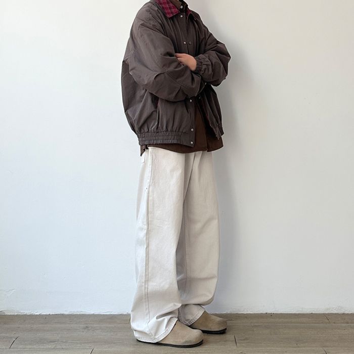 Contrast Plaid Lapel Jacket N0532